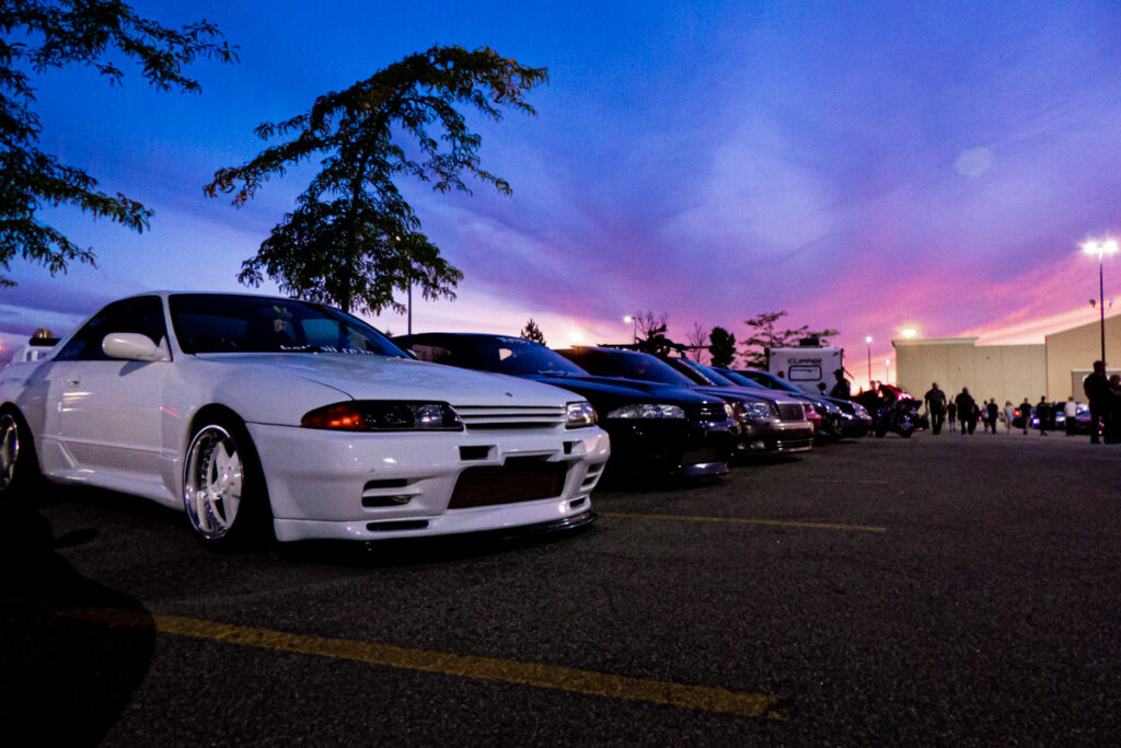 Nissan GTR sunset